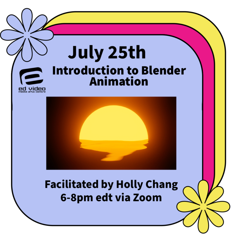 Introduction to Blender Animation Guelph Arts Council